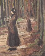 Vincent Van Gogh Tow Women in the Woods (nn04) oil painting reproduction